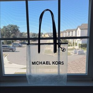 Michael Kors Transparent Tote with Black Details